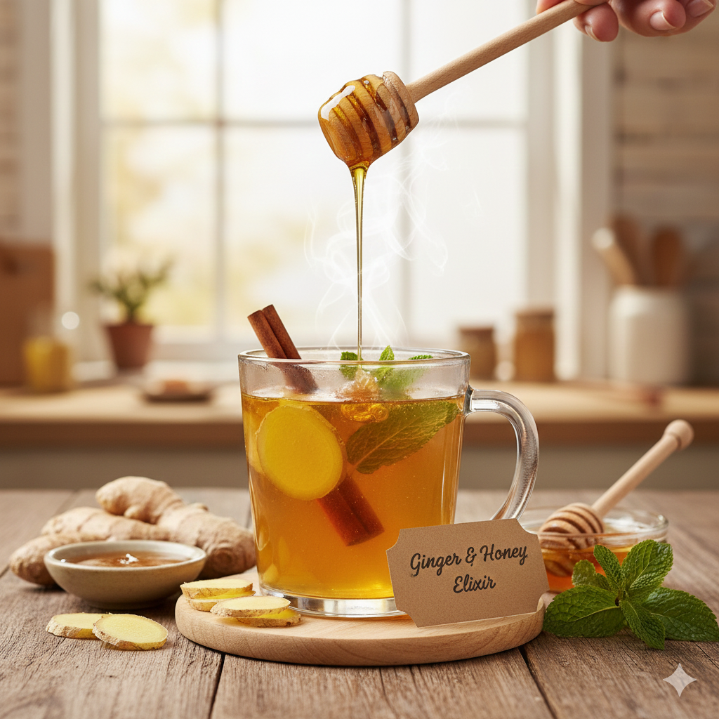 Ginger honey drink for immunity